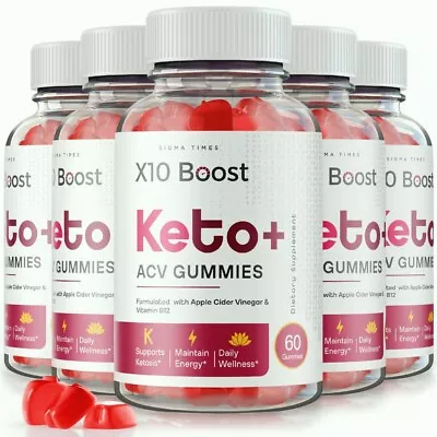 (5 Pack) X10 Boost Keto + ACV Weight Loss Gummies For Increased Energy • $69.95