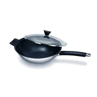 Ken Hom 32cm Non-Stick Wok Set Brand New In Box KH432022 Perfect Stir Fry Pan • £60.99