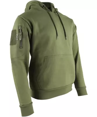 Tactical Hoodie Olive Green Mens Military Combat Jacket Army Hooded Sweatshirt • £21.99