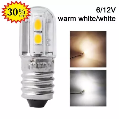 Warm/White 6V 12V E10 LED Bulb Screw Lamp Replacement For Torch Flashlight -.- • $1.33