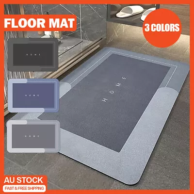 Floor Mat Super Absorbent Non-Slip Bath Mat Soft Quick-Drying Diatom Mud • $14.90