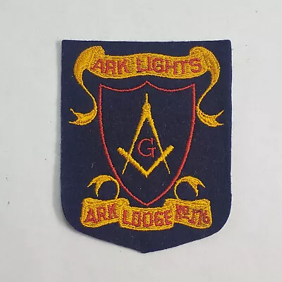 Vintage Ark Lodge 176 Ark Lights Freemason Masonic Iron On Patch New • $19.99