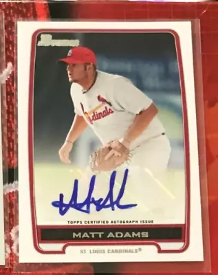 2012 Matt Adams Bowman AUTO RC • $1.79