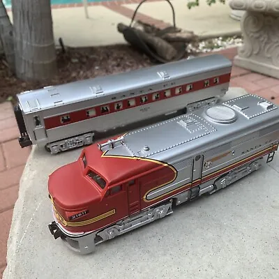 K-Line O Gauge Twin Santa Fe Alco Diesels K-21611 With 3119 Lighted PassengerCar • $175