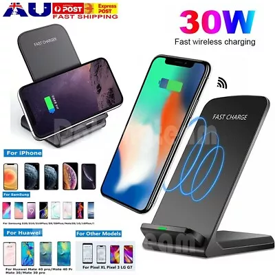 30W Wireless Charger Fast Charging Stand Dock For IPhone 15 14 13  Pro Max Plus • $16.99