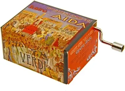 Triumphal March From Aida By Verdi Hand Crank Music Box - New Unused Ex-Stock • £8.99