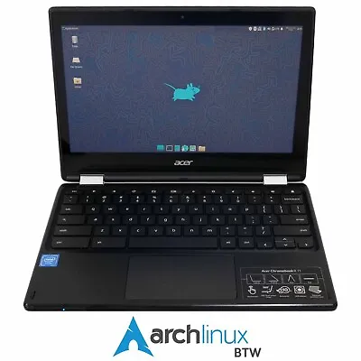Arch Linux Laptop - XFCE - Acer R11 C738T Netbook 11.6 Intel 1.6GHz 4GB 16GB SSD • $65.99