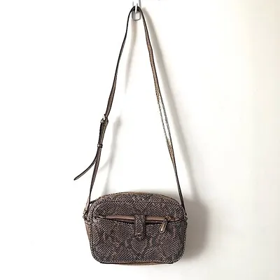 G.I.L.I. Python Snakeskin Leather Crossbody Bag • $5.99