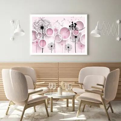 Dandelion Flowers 3D Vector Art Print Premium Poster High Quality Choose Sizes • $12.90