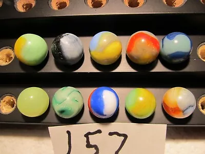 10 Antique Vitro Agate Marbles- Matte Finish • $7.95