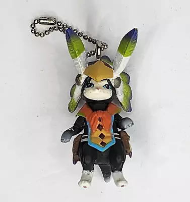 Monster Hunter 2  Black Airou Palico Felyne Feather Armor Figure Keychain Charm • $12