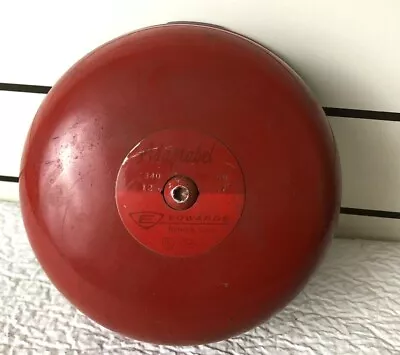 Red Vintage Edwards 7  Adaptabel 340 Vibrating School Fire Alarm Bell Not Tested • $19.99