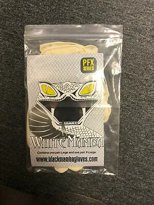 $10 • Buy 2 Pair White Mamba Gloves (One Pair Large, One Pair X-Large)