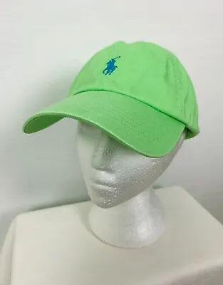 Polo Ralph Lauren Mens Casual Small Pony Baseball Green Strapback Cap Hat • $49.95