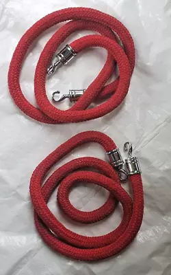 £19.99 • Buy 2 Red / Chrome 2m Long Barrier Robes For Crowd Control