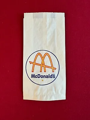 1960's McDonald's  Un-Used  Hamburger Paper Bag  (Slash Logo) Scarce / Vintage • $55
