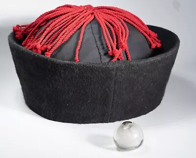 Qing Dynasty Mandarin Hat With  Rank Badge Finial Glass Ball & Original Case • $199