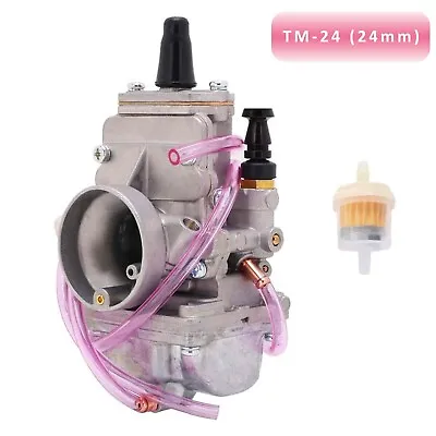 Flat Slide Smoothbore Carburetor For Mikuni TM24 24 Mm 160cc-200cc Dirt Bike ATV • $49.99