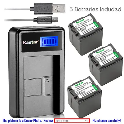 Kastar Battery LCD Charger For Panasonic VW-VBG260 & HDC-SX5 HDC-SDT750K HDC-SD9 • $8.59