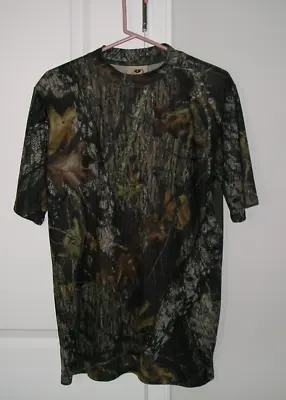 Mossy Oak Break-up Men's Sz (l) Camouflage Short Sleeve Polyester T. Shirt! • $9.45