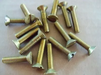 Brass Machine Screws - Slotted Flat Head - #12-24 X 1  - Course Thread Bolts • $16.48