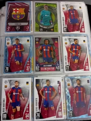 Topps Match Attax 23/24 Full Team Set Barcelona ( 18 Base Cards ) • £5