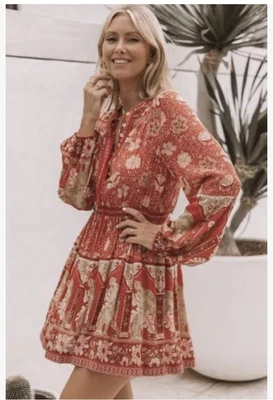$140 • Buy Spell And The Gypsy Poinciana Mini Dress L