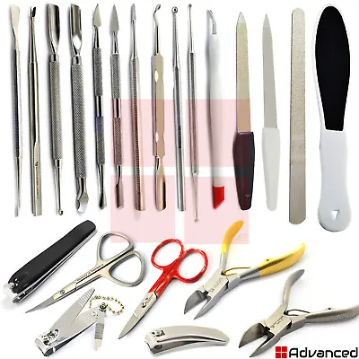 Manicure Pedicure Nail Grooming Set Cuticle Pusher Cleaner Spoon Gouge Podiatry • $6.29
