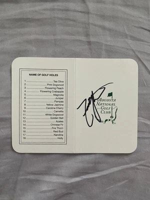 $44.99 • Buy Zach Johnson Signed Augusta National Masters Scorecard 2007 Champion