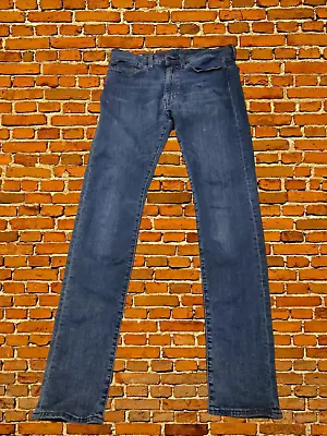 £24.99 • Buy Men Levi's 519 Premium W34 L34 Ink Wash Vintage Big  E  Skinny Denim Jeans 34x34