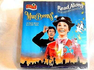 Vintage Book & Cassette Tape Walt Disney's Of Mary Poppins Read Along With Case • $15.95