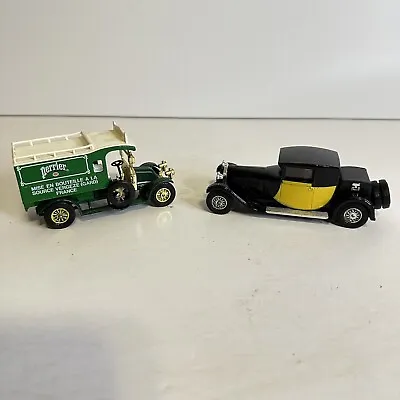 Matchbox Models Of Yesteryear 1928 Bugatti Type 44 Coupe & Renault Perrier • $17.53