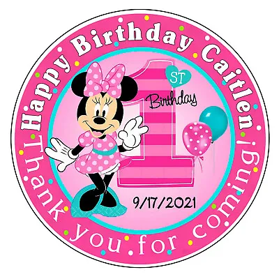 MINNIE MOUSE FUN TO BE ONE 1ST FIRST BIRTHDAY PARTY FAVORS STICKERS For FAVORS  • $5.99