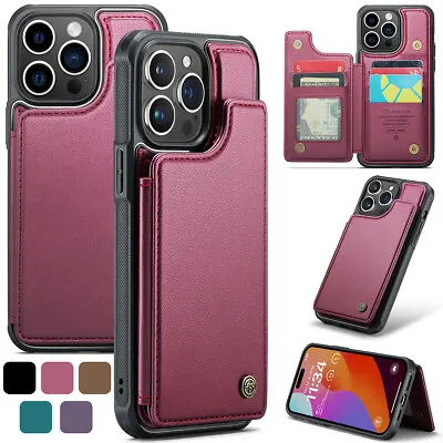 For IPhone 15 14 13 12 11 Pro Max XR XS 8 7 Plus Flip Leather Wallet Case Cover • $15.19