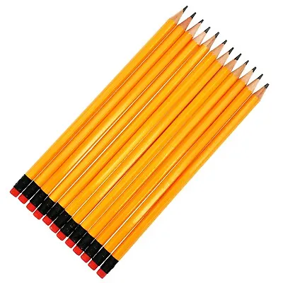 12x 2B Pencils Strong Black With Eraser Top Drawing Writing Colorful Set Rubber • £3.49