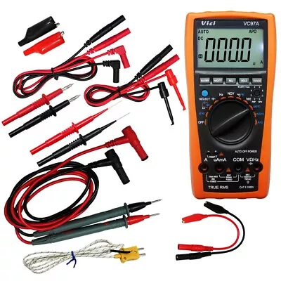 VC97A 3999 Digital Auto Range True RMS Multimeter With Test Lead VC97ATLP20157 • $38.99