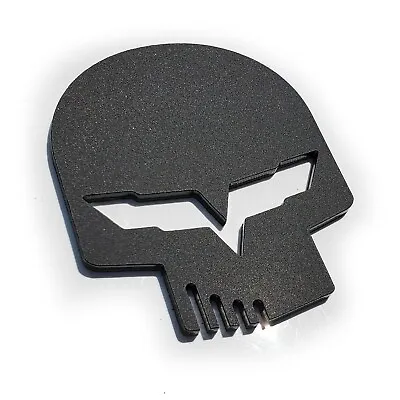 1 Matte Black Vette JAKE Skull Fits Chevy Corvette Racing Emblems Badges C6 C6R • $24.90