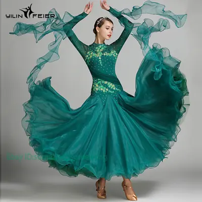 $117.41 • Buy Women Modern Waltz Tango Smooth Latin Ballroom Competition Dance Dress Ball Gown