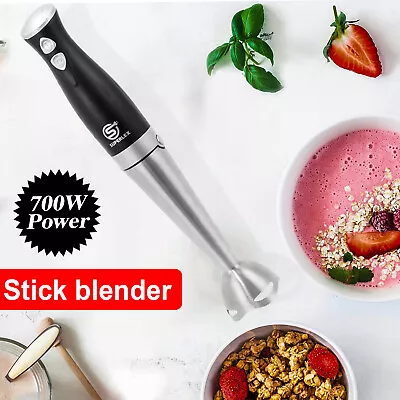 700W 2-IN-1Electric Hand Blender Stick Food Processor Mixer Fruit Whisk Handheld • £15.99