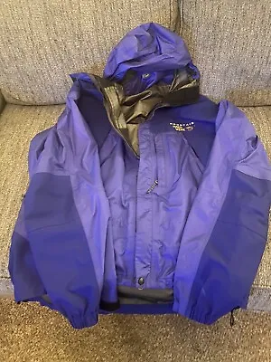 Mountain Hardwear Gore Tex Rain Jacket Mens Medium Packable Hood Purple • $140