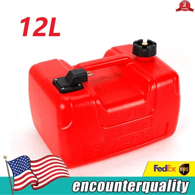 12 Litre (3 Gallon) Portable Outboard Boat Marine Fuel Gas Tank Plastic Oil Tank • $42.75