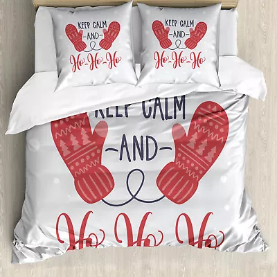 Keep Calm Duvet Cover Xmas Fun Words Santa • £29.99