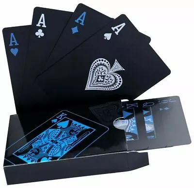£3.95 • Buy Waterproof Black Poker Playing Cards Diamond Professional Christmas Gift Magic