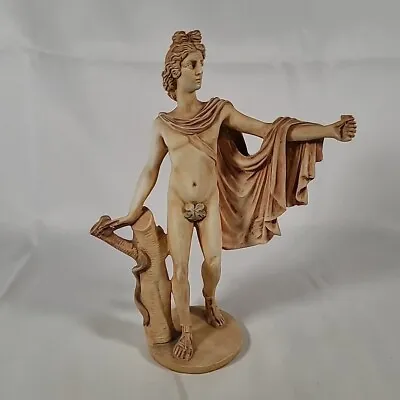 A. Santini Styled Vintage Alabaster Sculpture Apollo Greek Roman Mythology Italy • $39.95