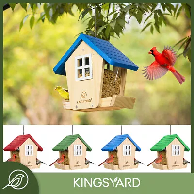 Kingsyard Gazebo Bird Feeder Squirrel Proof Birdhouse Hanging Seed Hopper Feeder • $32.99