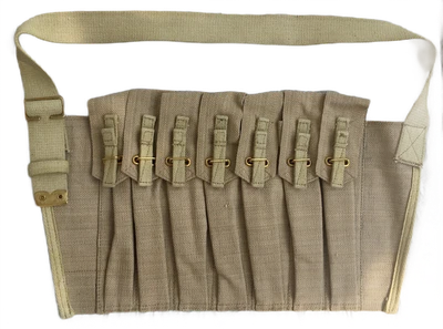 £35.99 • Buy British WWII Paratrooper 1944 Sten 7 Pocket Ammo Magazine Bandolier-LIGHT KHAKI