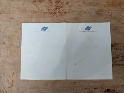 $10 • Buy Vintage Railroad Chicago Northwestern Line Logo Stationary Pages.