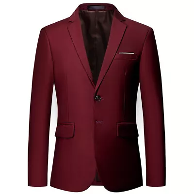 Men Suit Blazer Jacket Coat Dress Solid Color Formal Business Work Casual • $55.28