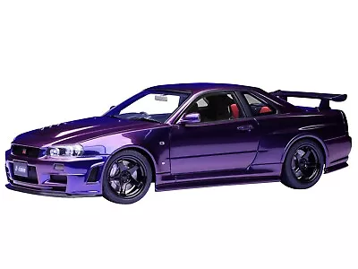 Nissan Nismo R34 Gt-r Z-tune Rhd Midnight Purple 1/18 Model Car Autoart 77464 • $279.99