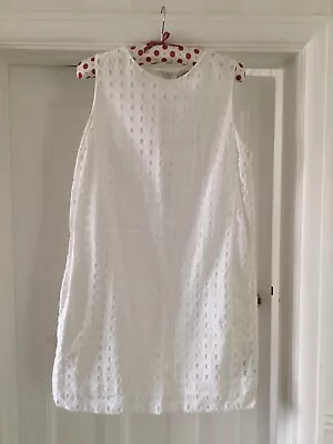 GAP White Cotton Sleeveless Dress Size 12 • £10